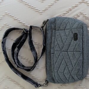 Lug Gray Quilted Crossbody Bag